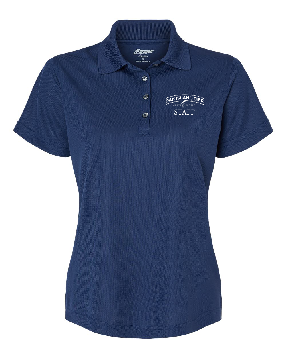 Oak Island Pier Staff Women's Performance Mini Mesh Polo - #104