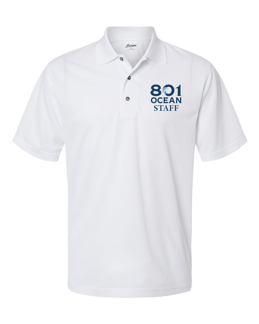 Town of Oak Island 801 Center Staff Men's Performance Mini Mesh Polo - #100