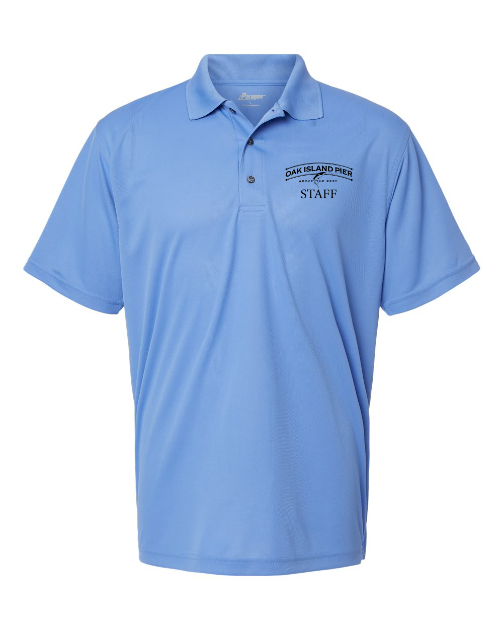 Oak Island Pier Staff Men's Performance Mini Mesh Polo - #100