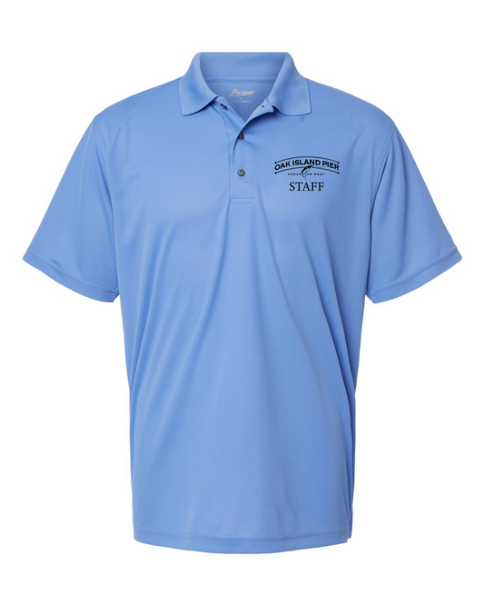 Oak Island Pier Staff Men's Performance Mini Mesh Polo - #100