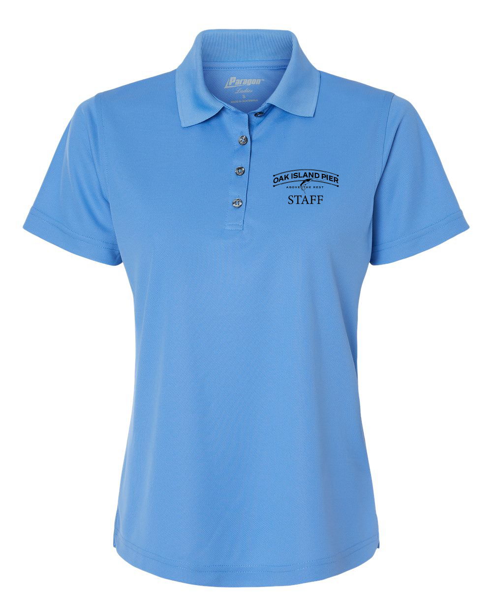 Oak Island Pier Staff Women's Performance Mini Mesh Polo - #104