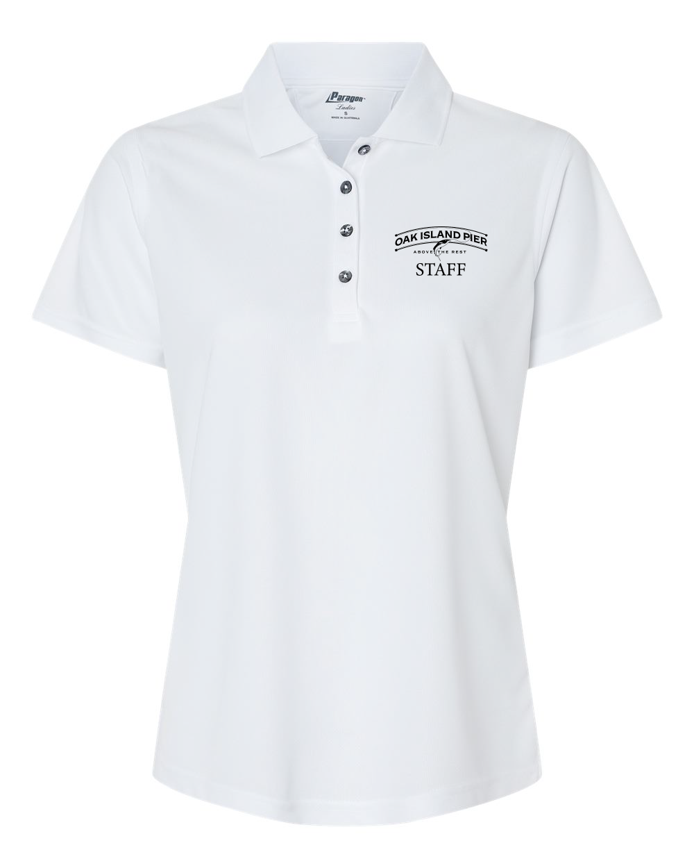 Oak Island Pier Staff Women's Performance Mini Mesh Polo - #104