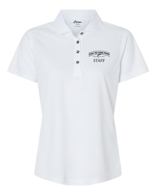 Oak Island Pier Staff Women's Performance Mini Mesh Polo - #104